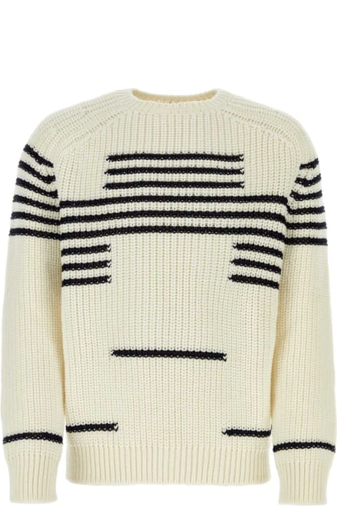 Clothing for Men Loewe Ivory Wool Blend Sweater