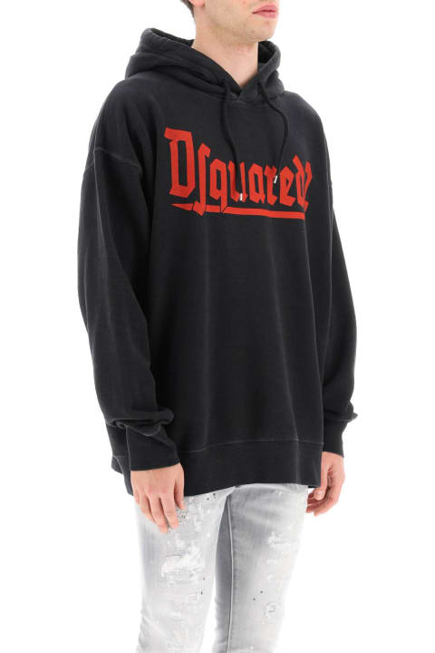 Dsquared2 سترات صوف وبدل رياضية لـ القسم الرجالي Dsquared2 Logo Print Hoodie