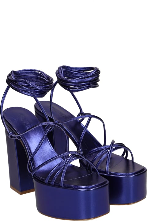 Malena Sandals In Viola Leather