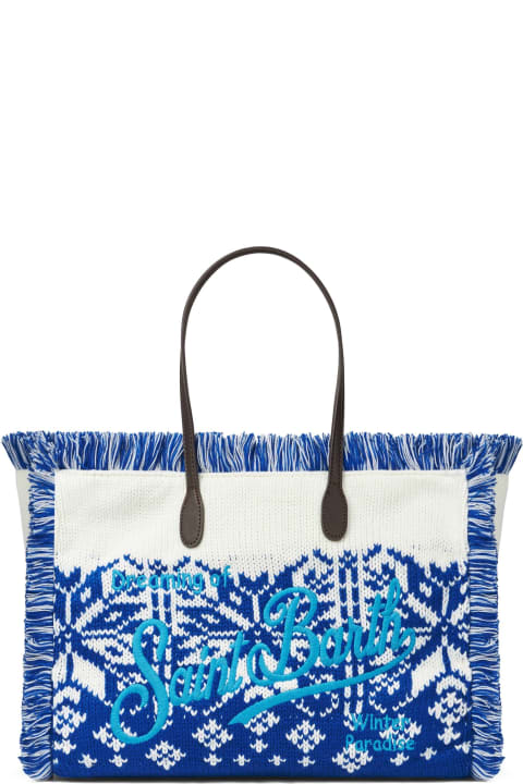 Homeware MC2 Saint Barth Vanity Wooly Shoulder Bag With Nordic Pattern