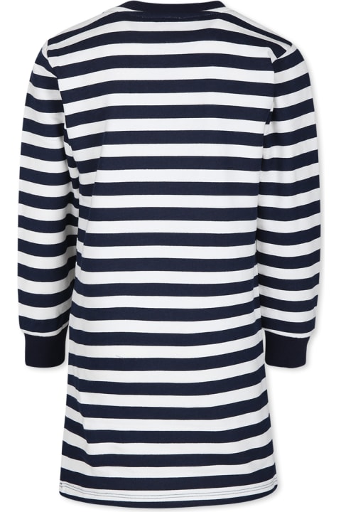 Homeware Rykiel Enfant Blue Dress For Girl With Logo