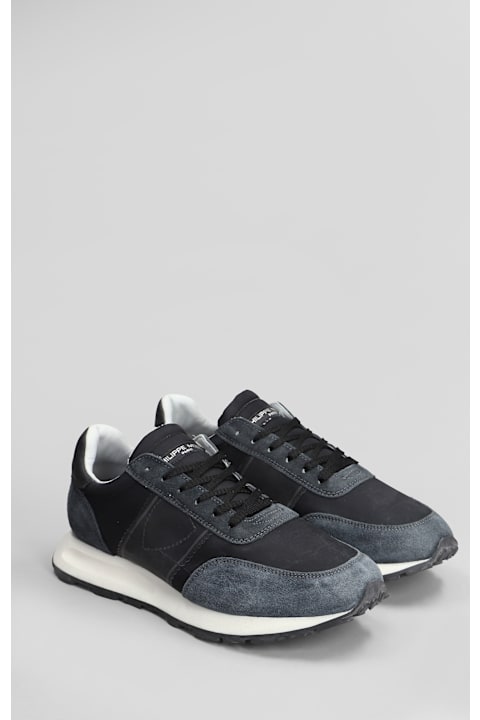 Homeware Philippe Model Tour Low Sneakers In Black Suede And Fabric
