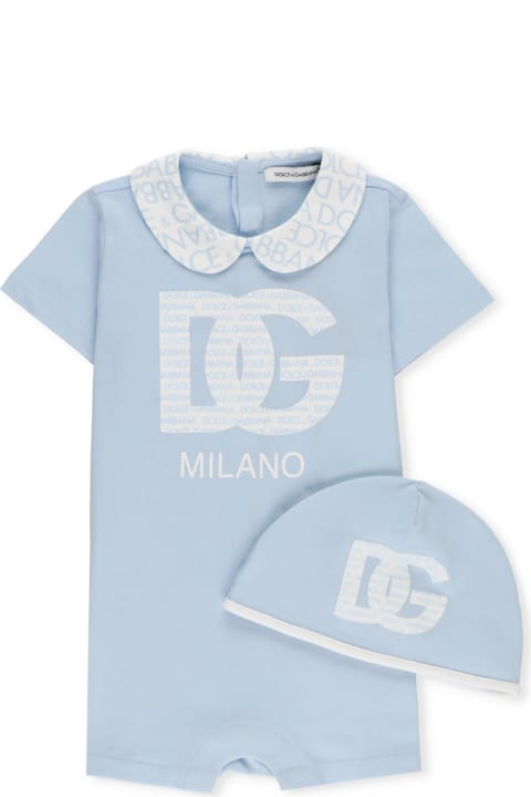 Dolce & Gabbana Bodysuits & Sets for Baby Boys Dolce & Gabbana Logomania Set