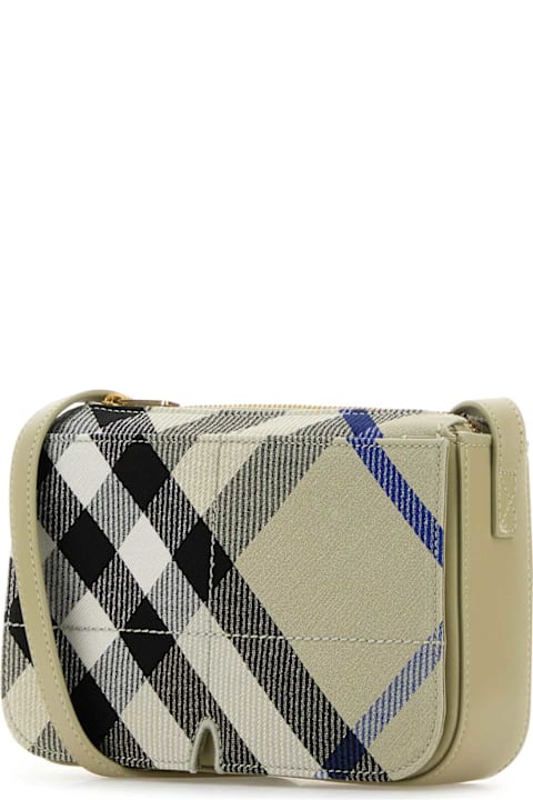 آخر صيحات الموضة من السيدات Burberry Embroidered Canvas Snip Crossbody Bag