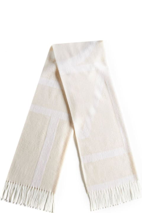 Totême Scarves & Wraps for Women Totême Monogram-intarsia Fringed-edge Scarf