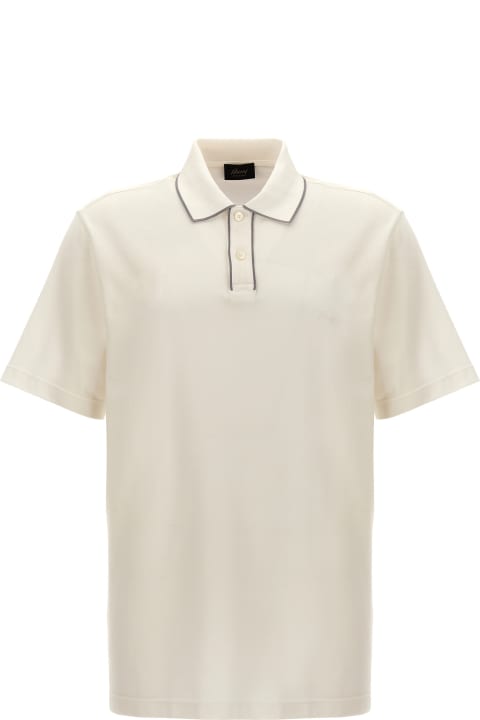 Brioni ملابس علوية لـ القسم الرجالي Brioni Logo Embroidery Polo Shirt