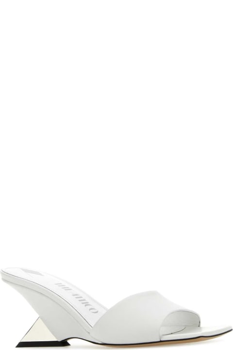 Shoes for Women The Attico White Leather Cheope Mules