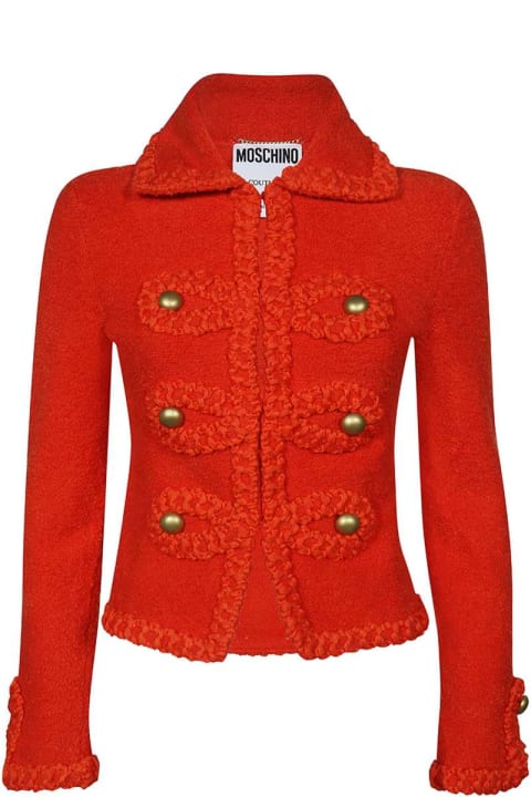 Sweaters for Women Moschino Single-breasted Cotton Blazer
