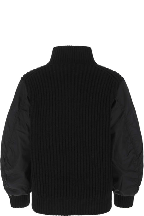 Prada for Women Prada Black Cashmere And Re-nylon Jacket