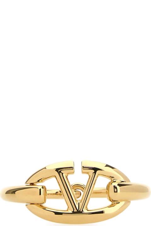 Bracelets for Women Valentino Garavani Gold Metal Vlogo Bracelet
