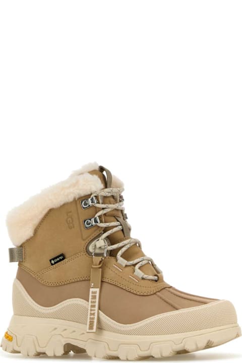 UGG Beige Leather Adirondack Meridian Hiker Ankle Boots