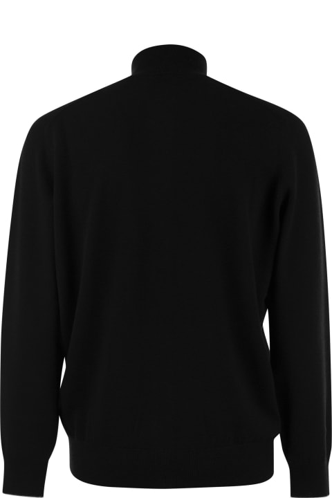 Brunello Cucinelli Sweaters for Men Brunello Cucinelli High-necked Cashmere Cardigan With Zip
