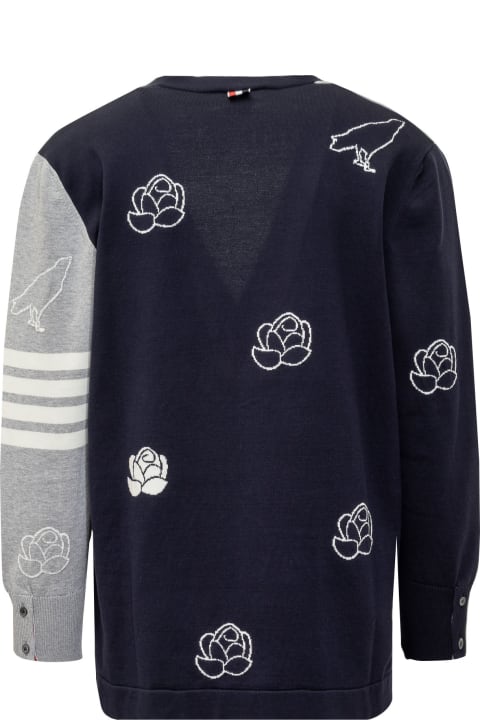 Clothing for Men Thom Browne Cotton Birds And Flowers Cardigan