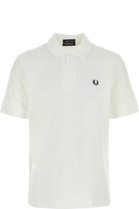Fred Perry Topwear for Men Fred Perry White Piquet Polo Shirt