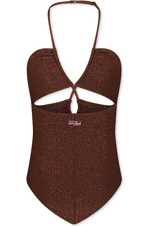 Swimwear for Girls MC2 Saint Barth Brown Swimsuit For Girl