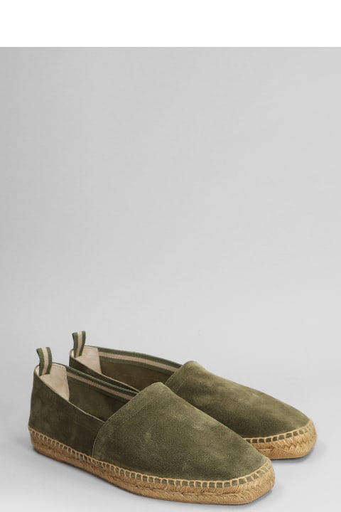 Loafers & Boat Shoes for Men Castañer Pablo T-186 Espadrilles In Green Suede
