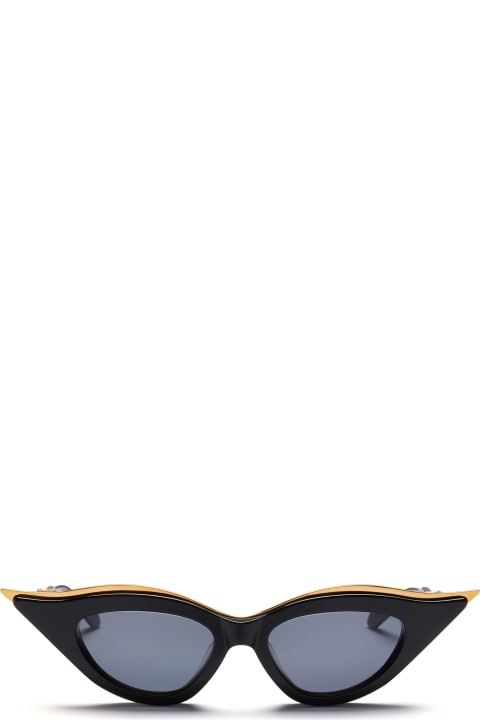 ウィメンズ新着アイテム Valentino Eyewear V-goldcut Ii - Black/ Yellow Gold Sunglasses