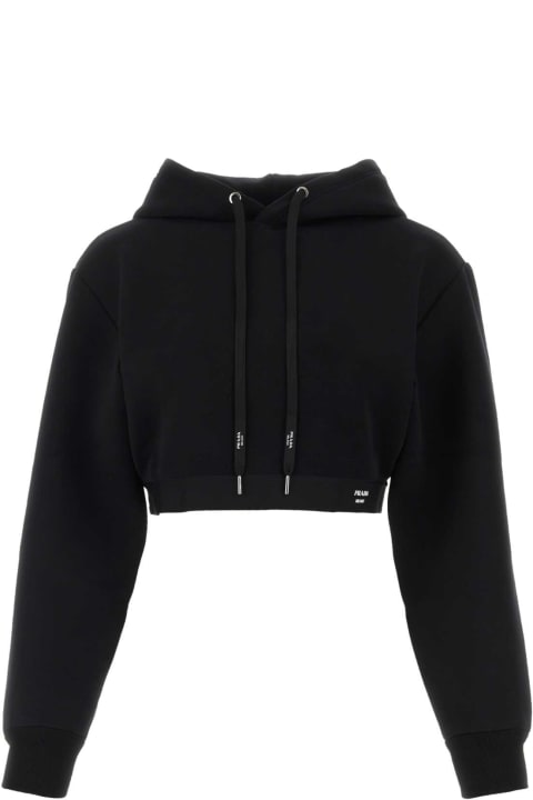 Prada Fleeces & Tracksuits for Women Prada Black Stretch Cotton Blend Sweater