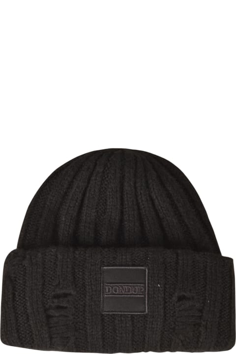 Dondup Hats for Women Dondup Logo Patched Knit Beanie