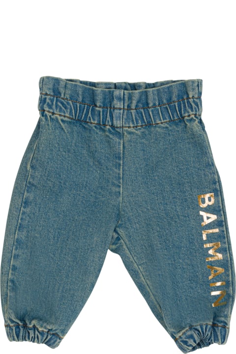 Sale for Baby Girls Balmain Jeans Con Logo