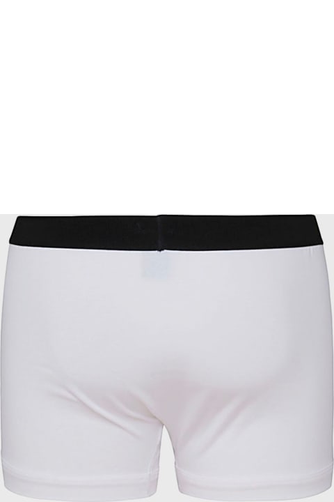 Underwear for Men Tom Ford White And Grey Cotton Stretch Two Pack Logo Boxers