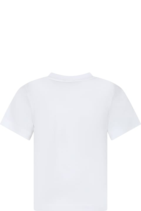 Stella McCartney Kids Stella McCartney Kids White T-shirt For Boy With Multicolor Print