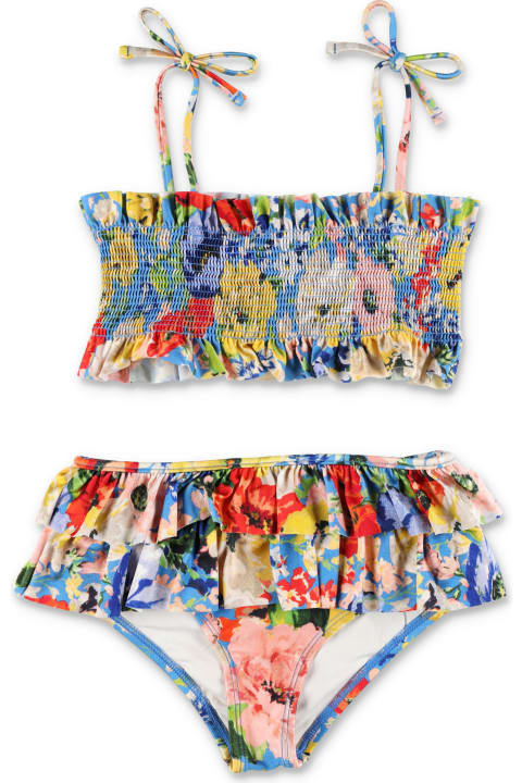Zimmermann Swimwear for Girls Zimmermann Alight Shirred Frill Bikini