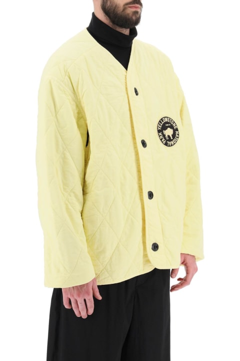 OAMC Coats & Jackets for Men OAMC 'denali' Quilted Jacket With Print And Embroidery At Back