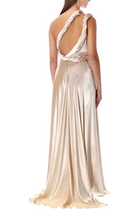 Homeware Alberta Ferretti Alberta Ferretti Velvet One-shoulder Long Dress