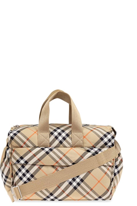 Burberry إكسسورات وهدايا لـ رُضع بنات Burberry Zipped Checked Changing Bag