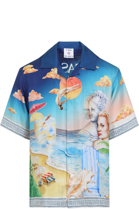 Shirts for Men Casablanca 'le Plongeon' Silk Shirt