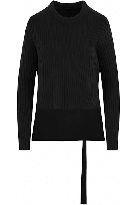 Ann Demeulemeester Sweaters for Women Ann Demeulemeester Buckle-strap Crew Neck Sweater