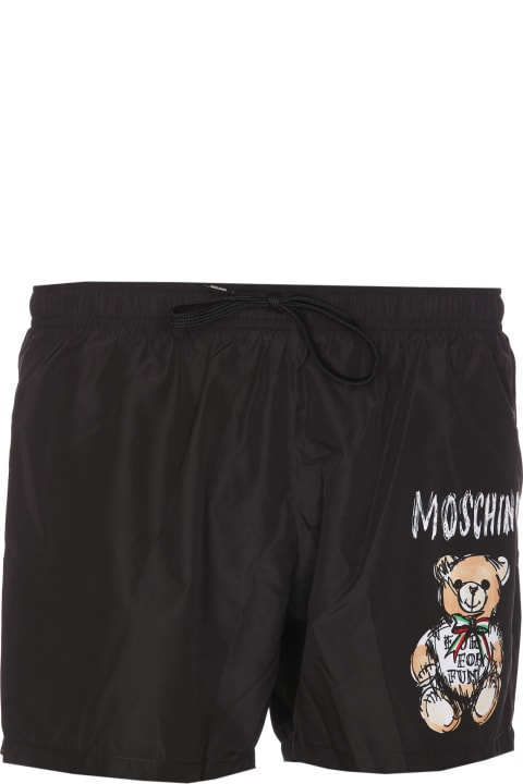 Moschino Swimwear for Men Moschino Drawn Teddy Bear Swimwear