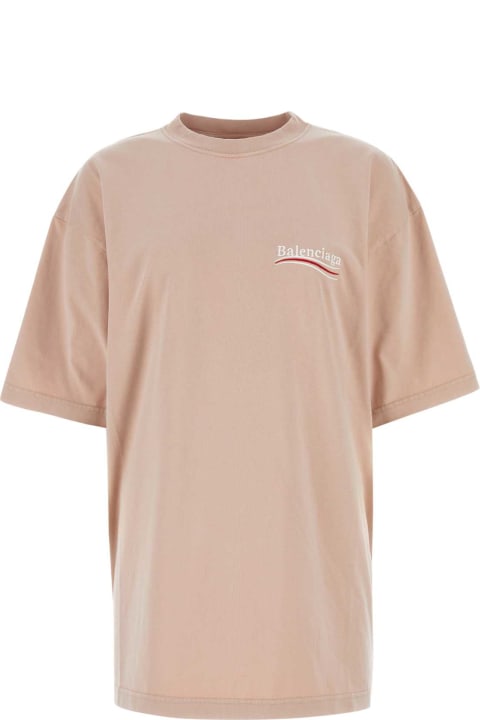 Topwear for Bordeaux Balenciaga Powder Pink Cotton Oversize T-shirt