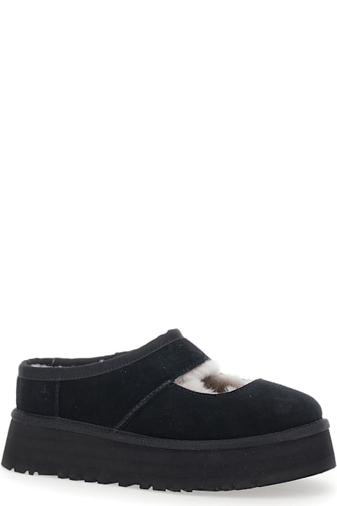 UGG لـ Women UGG 'bea Mary Jane' Black Mules With Cut-out Detail In Suede Woman
