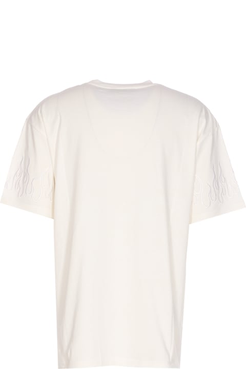 Vision of Super لـ Women Vision of Super T-shirt With Embroidered Logo And Flames