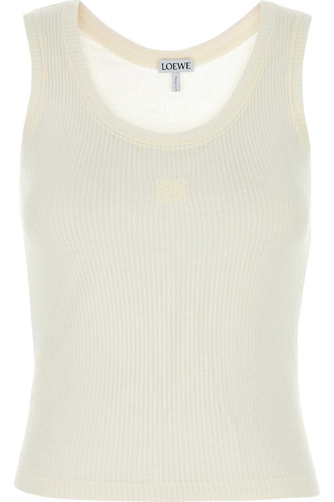 Fashion for Women Loewe White Silk Tank Top