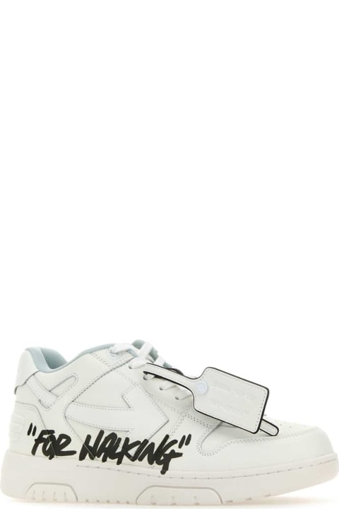 Sneakers for Men Off-White White Leather Out Of Office For Walking Sneakers
