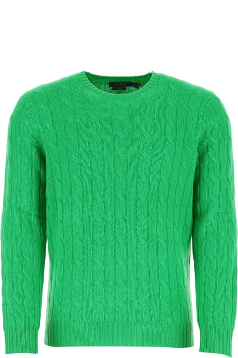 Sweaters for Men Polo Ralph Lauren Grass Green Cashmere Sweater