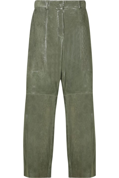 Homeware Forte_Forte Lizard Printed Suede Cargo Trousers