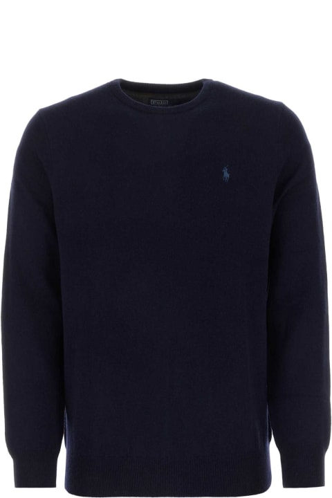 Fashion for Men Polo Ralph Lauren Navy Blue Wool Sweater
