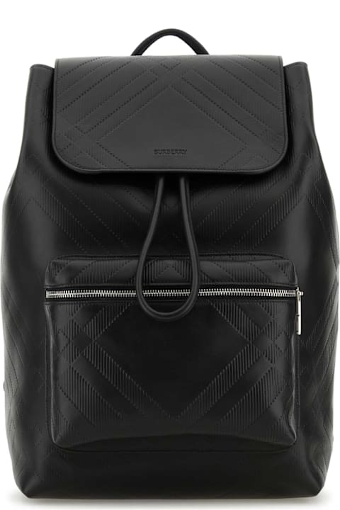 Burberry Bags for Men Burberry Black Leather Backpack