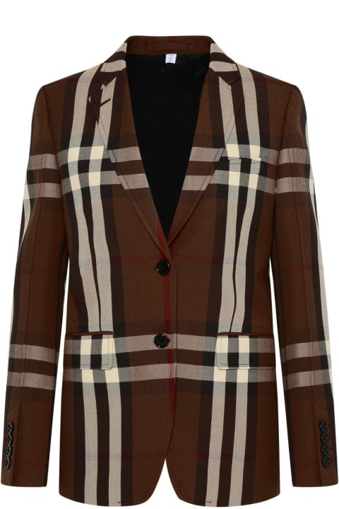 Coats & Jackets for Women Burberry Checked Tailored Blazer