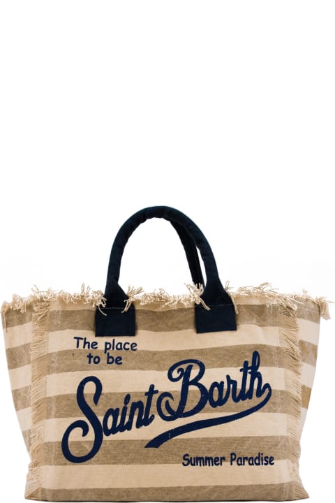 MC2 Saint Barth for Women MC2 Saint Barth Striped Canvas Vanity Bag