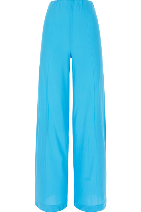 Jucca Pants & Shorts for Women Jucca Fluo Light Blue Stretch Viscose Pants