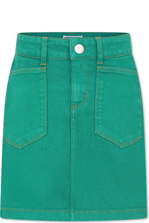 Kenzo Kids for Girls Kenzo Kids Green Skirt For Girl With Logo