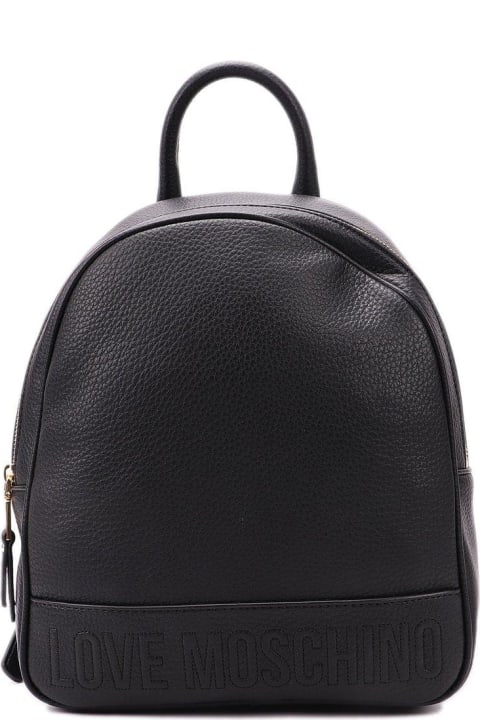 Backpacks for Women Moschino Logo-embossed Zipped Backpack