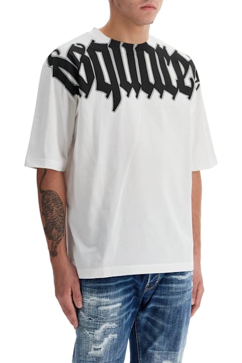 Dsquared2 Topwear for Men Dsquared2 Loose Logo Print T-shirt With