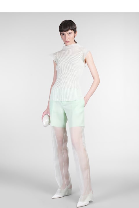 Del Core Clothing for Women Del Core Pants In Green Silk