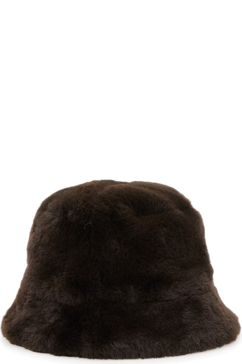 Apparis for Men Apparis 'amara' Brown Bucket Hat In Ecofur Woman